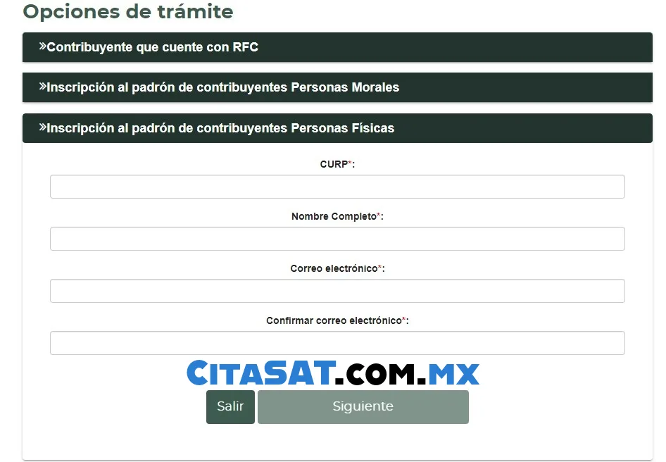 cita en el sat para personas fisicas