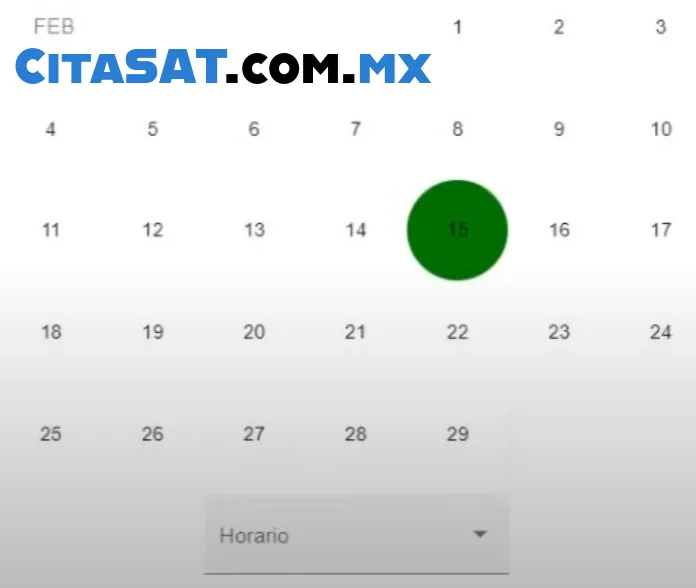 selecciona la fecha y horario disponible para tu cita